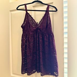 NWT Torrid Lace Wine Red Babydoll Intimate